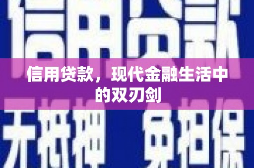 海陵信用贷款，现代金融生活中的双刃剑