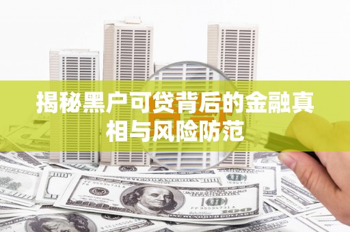 海陵揭秘黑户可贷背后的金融真相与风险防范