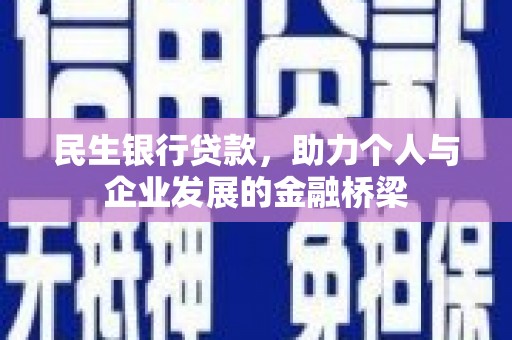 海陵民生银行贷款，助力个人与企业发展的金融桥梁