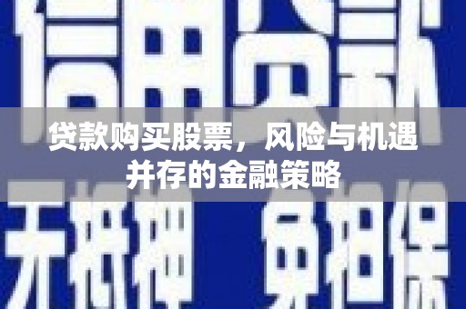 海陵贷款购买股票，风险与机遇并存的金融策略