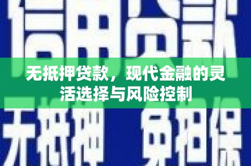 海陵无抵押贷款，现代金融的灵活选择与风险控制