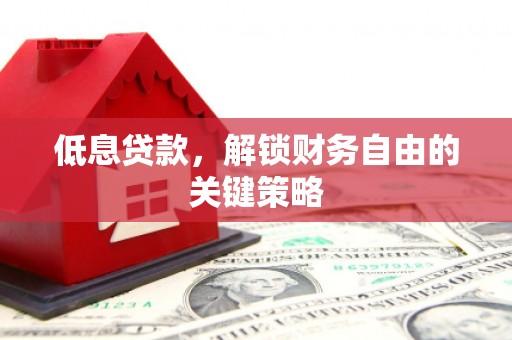 海陵低息贷款，解锁财务自由的关键策略