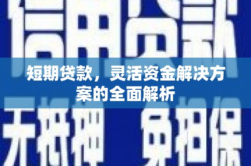 海陵短期贷款，灵活资金解决方案的全面解析