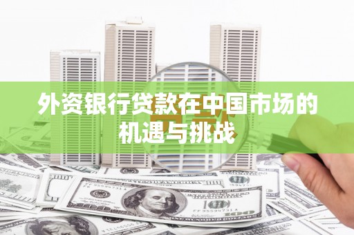 海陵外资银行贷款在中国市场的机遇与挑战