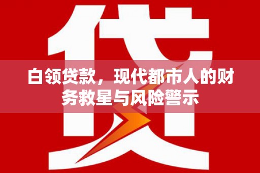 海陵白领贷款，现代都市人的财务救星与风险警示