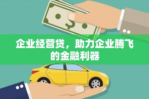 海陵企业经营贷，助力企业腾飞的金融利器