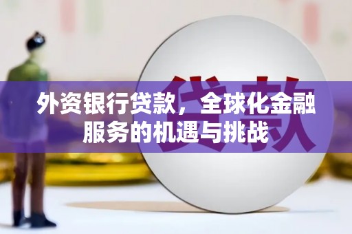 海陵外资银行贷款，全球化金融服务的机遇与挑战
