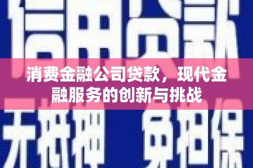 海陵消费金融公司贷款，现代金融服务的创新与挑战