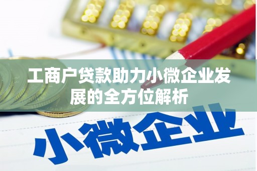 海陵工商户贷款助力小微企业发展的全方位解析