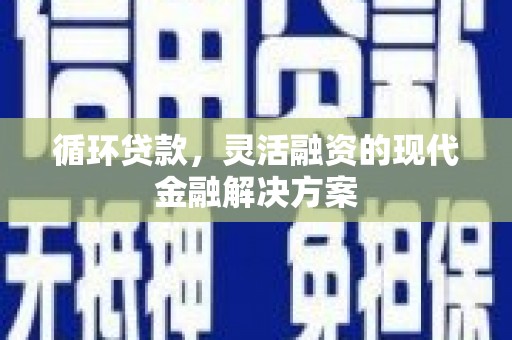 海陵循环贷款，灵活融资的现代金融解决方案