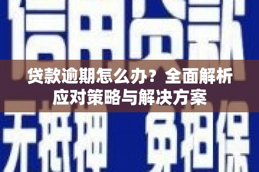 海陵贷款逾期怎么办？全面解析应对策略与解决方案
