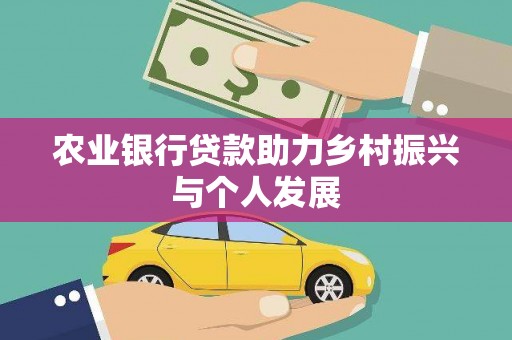 海陵农业银行贷款助力乡村振兴与个人发展