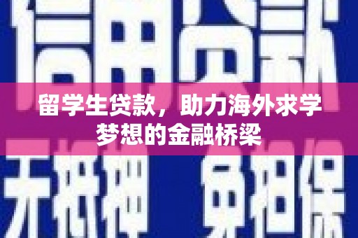 海陵留学生贷款，助力海外求学梦想的金融桥梁