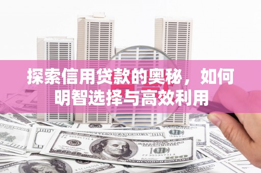 海陵探索信用贷款的奥秘，如何明智选择与高效利用