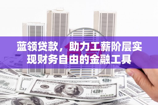 海陵蓝领贷款，助力工薪阶层实现财务自由的金融工具